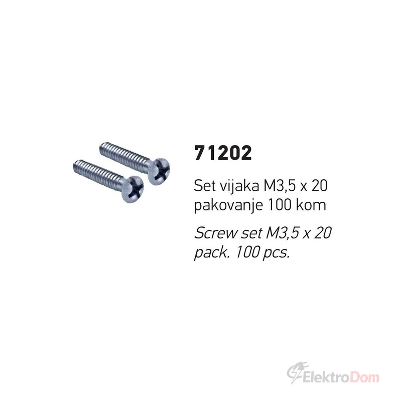 Set vijaka 3,5x20 100 kom